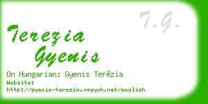 terezia gyenis business card